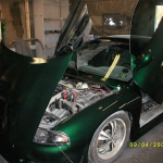 This Emerald Green Metal Flake Paint By Karetakers Kustoms is awesome.
