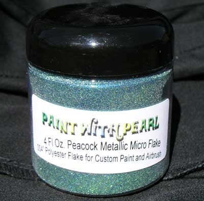 Custom Paint with Peacock Blue Green Pearl Mica Pigment - Vintage Paint