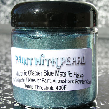 Jar of Glacier Blue Metallic Flake
