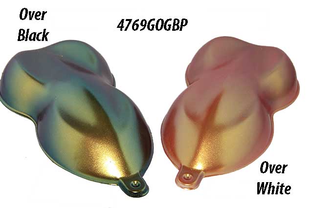 Gold Orange Green Blue Purple ColorShift Pearls for Custom Paint and Powder coatings.