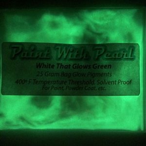 White to Green Glow In The Dark Paint Pigments - Long Lasting