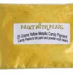 25 Gram Bag of Yellow Metallic Candy Paint Pearls.