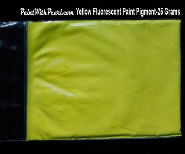 Yellow Neon Glow - Yellow Fluorescent paint pigment.